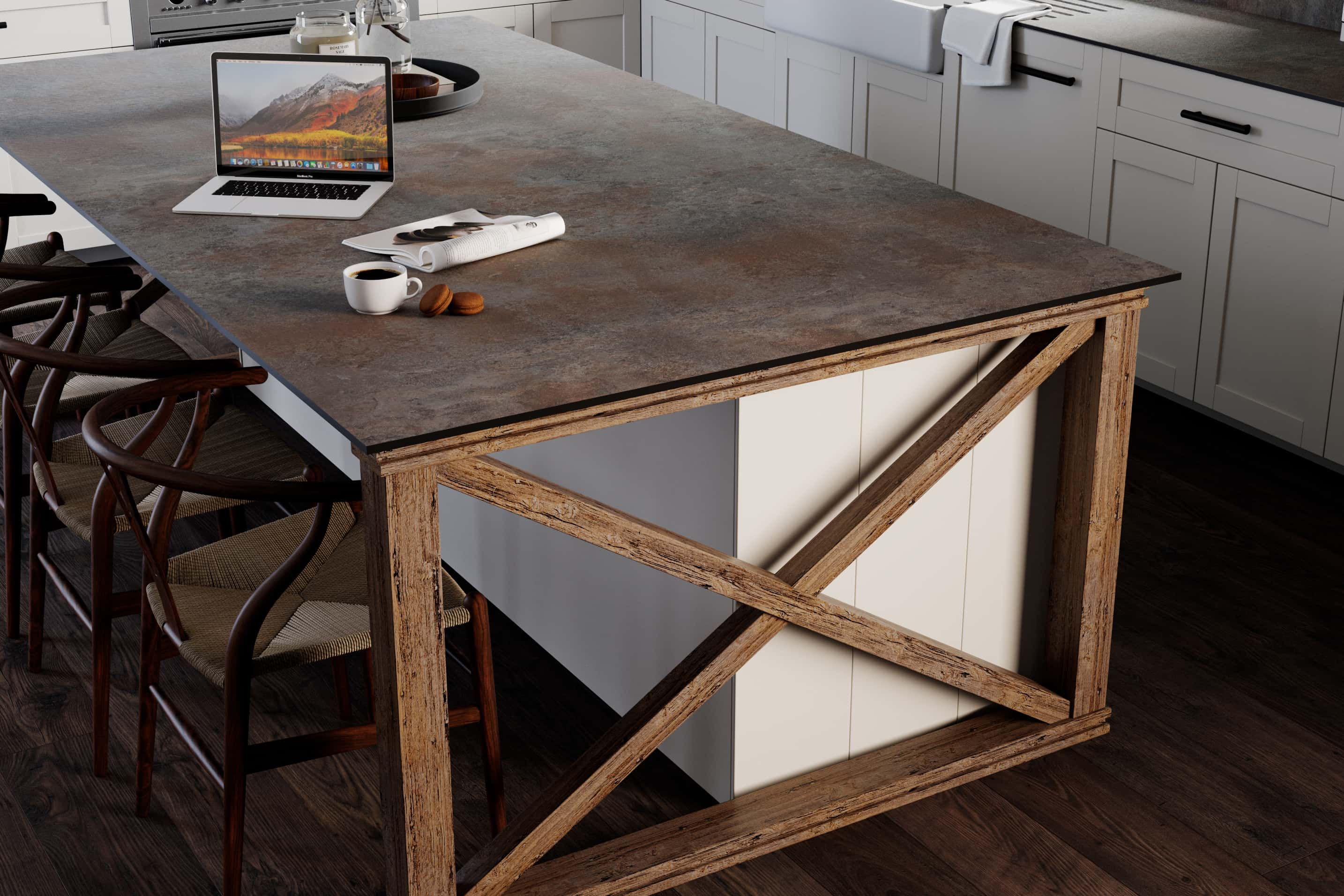 Iron Ore Compact Laminate Worktops - 3m x 645 x 12mm, additional view