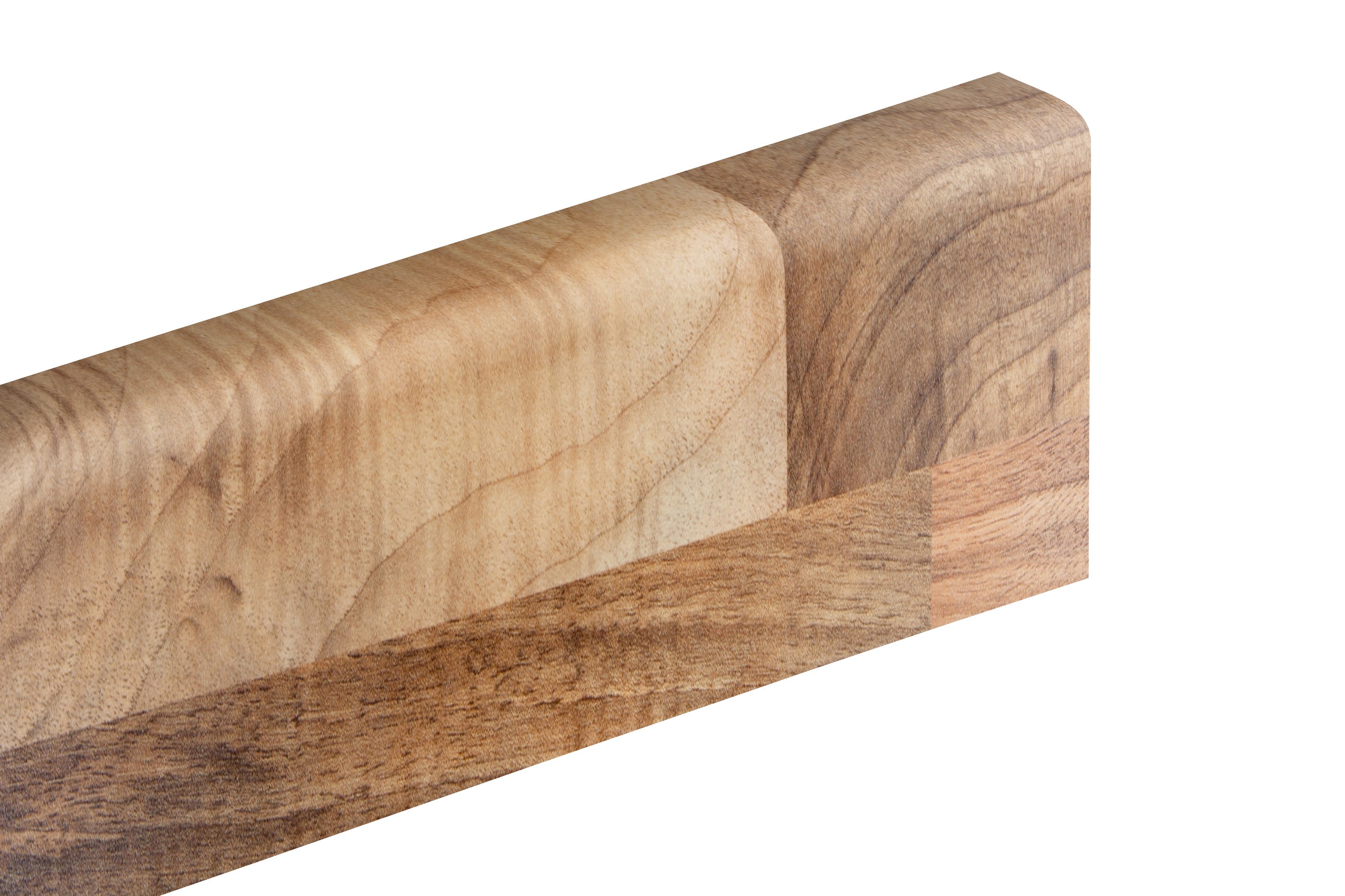 Walnut Block Laminate Worktop Upstand 3000 x 120 x 18m, Walnut Effect