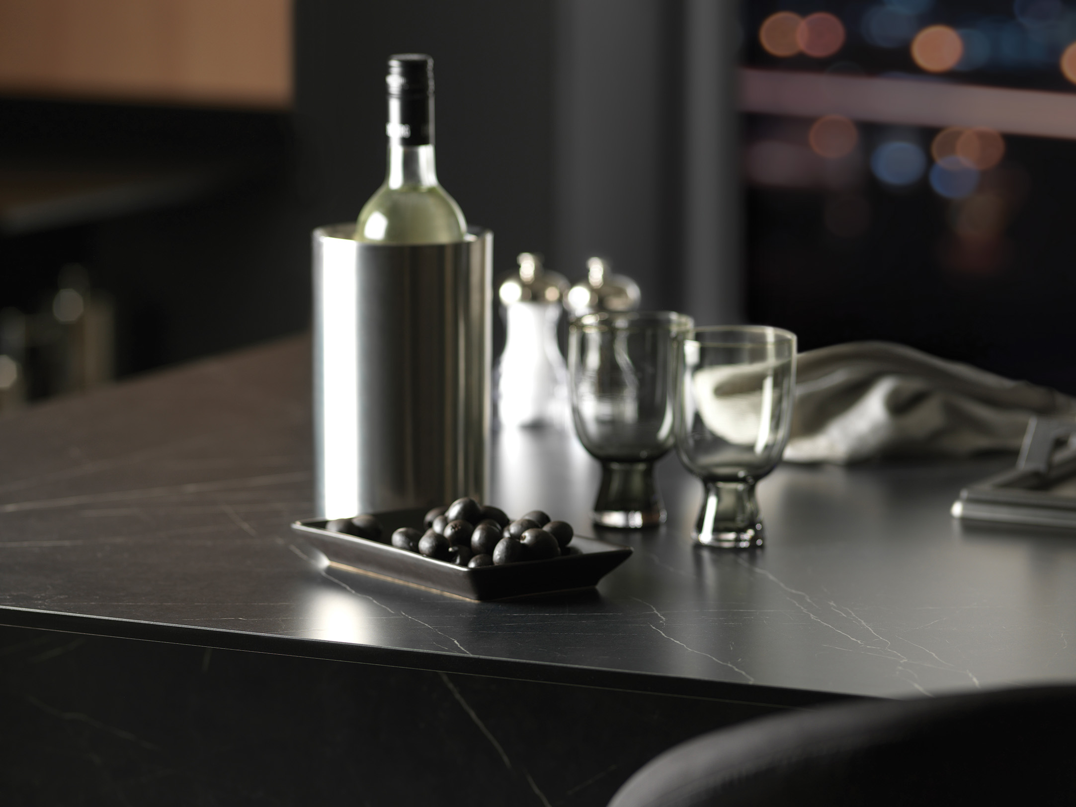 Aria Nero Grafite Compact Laminate Worktops - 3.6m x 900 x 12mm, additional view