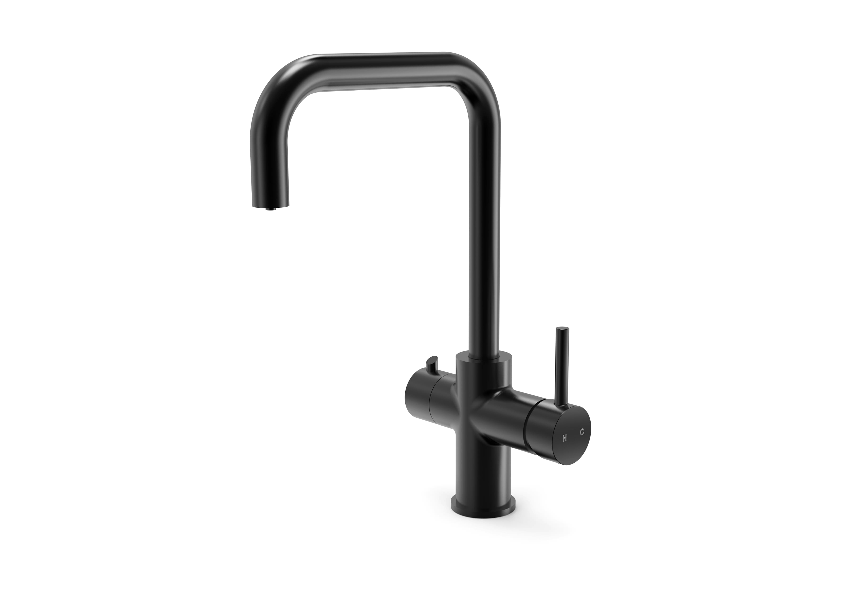 Trigno Instant 3 in 1 Hot Water Matt Black Tap Worktop Express