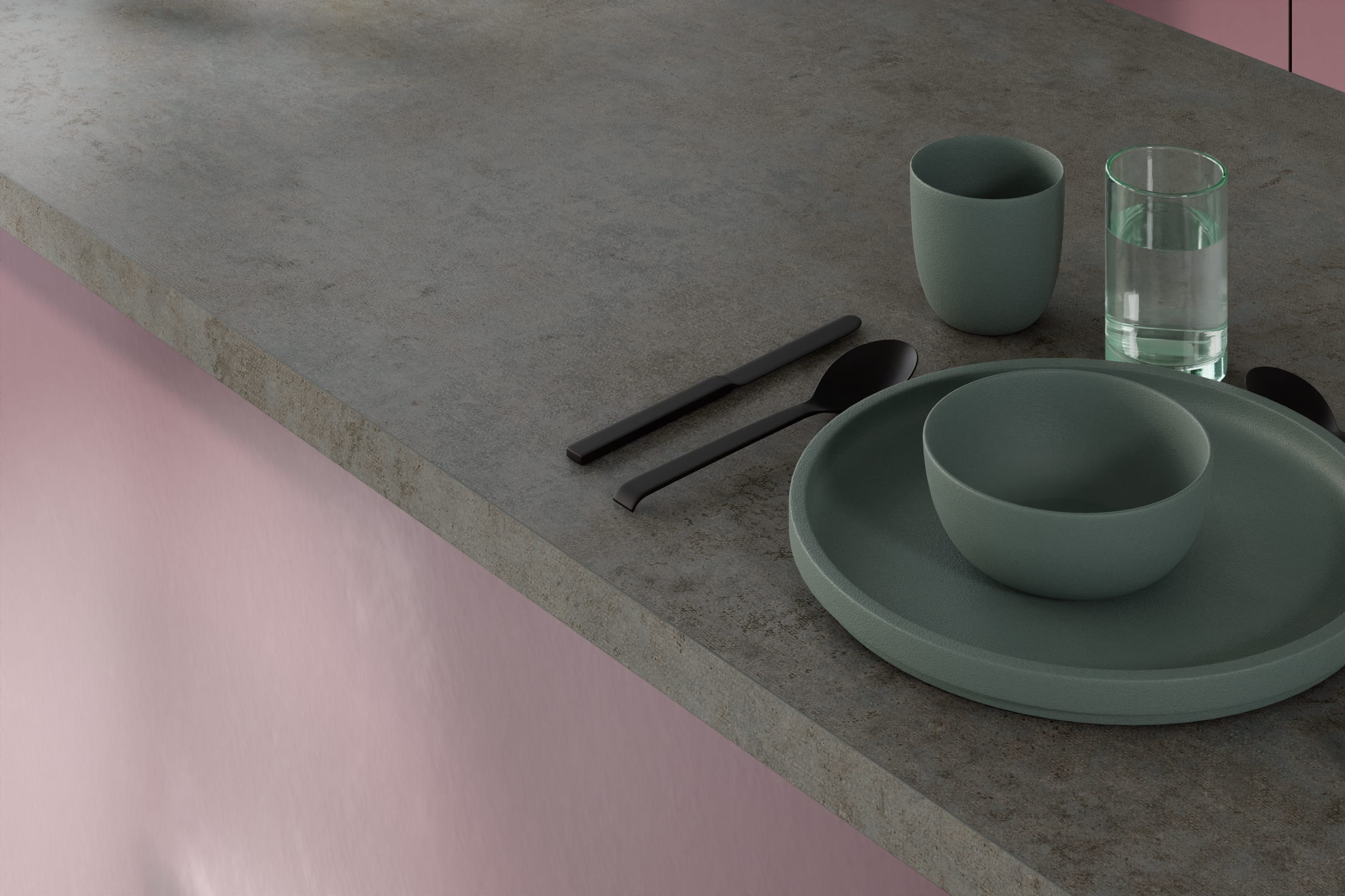 Industrial Concrete Laminate Worktops - 3m x 635 x 39mm, additional view