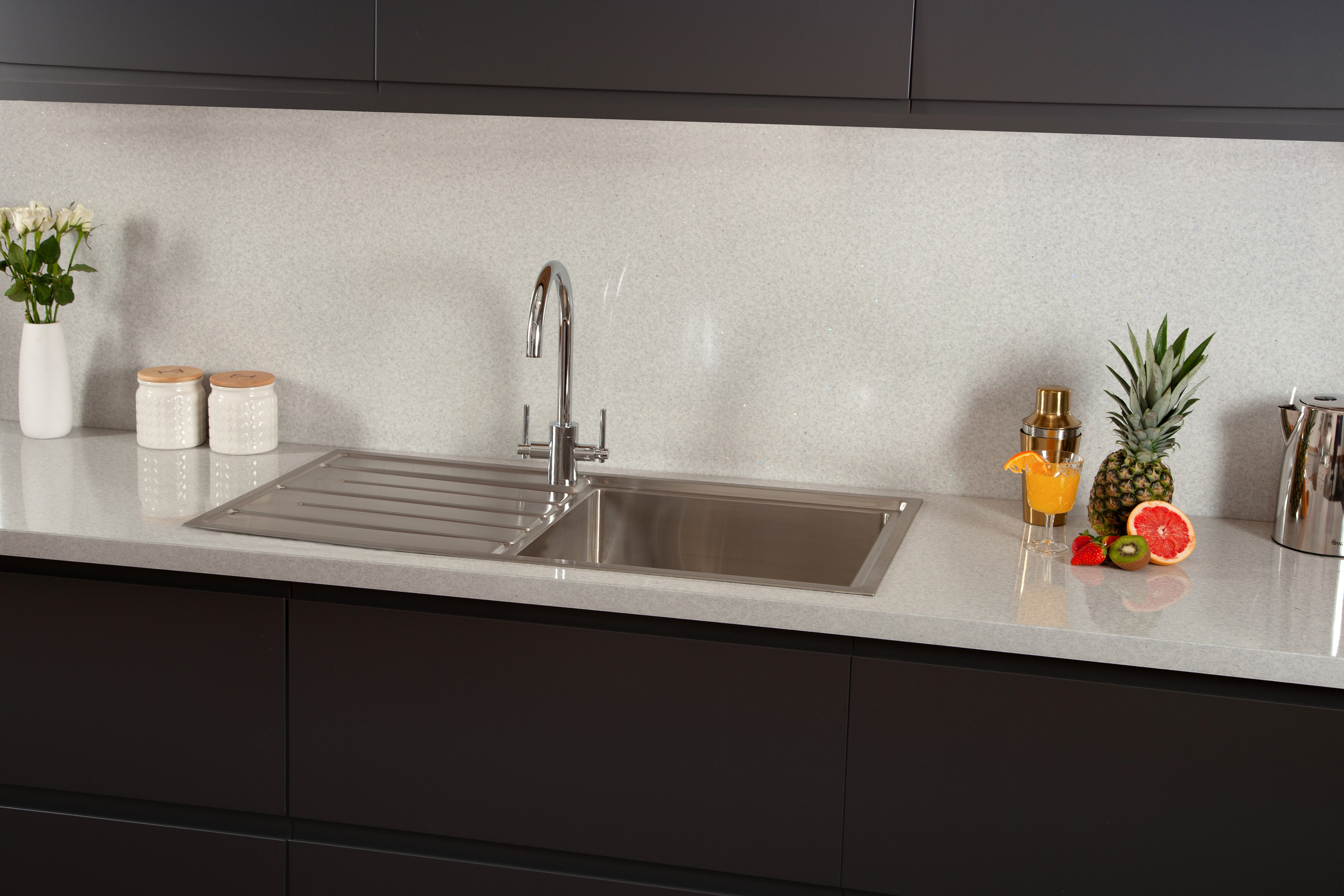 Grey Haze Andromeda Laminate Worktops - 3m x 600 x 38mm, additional view