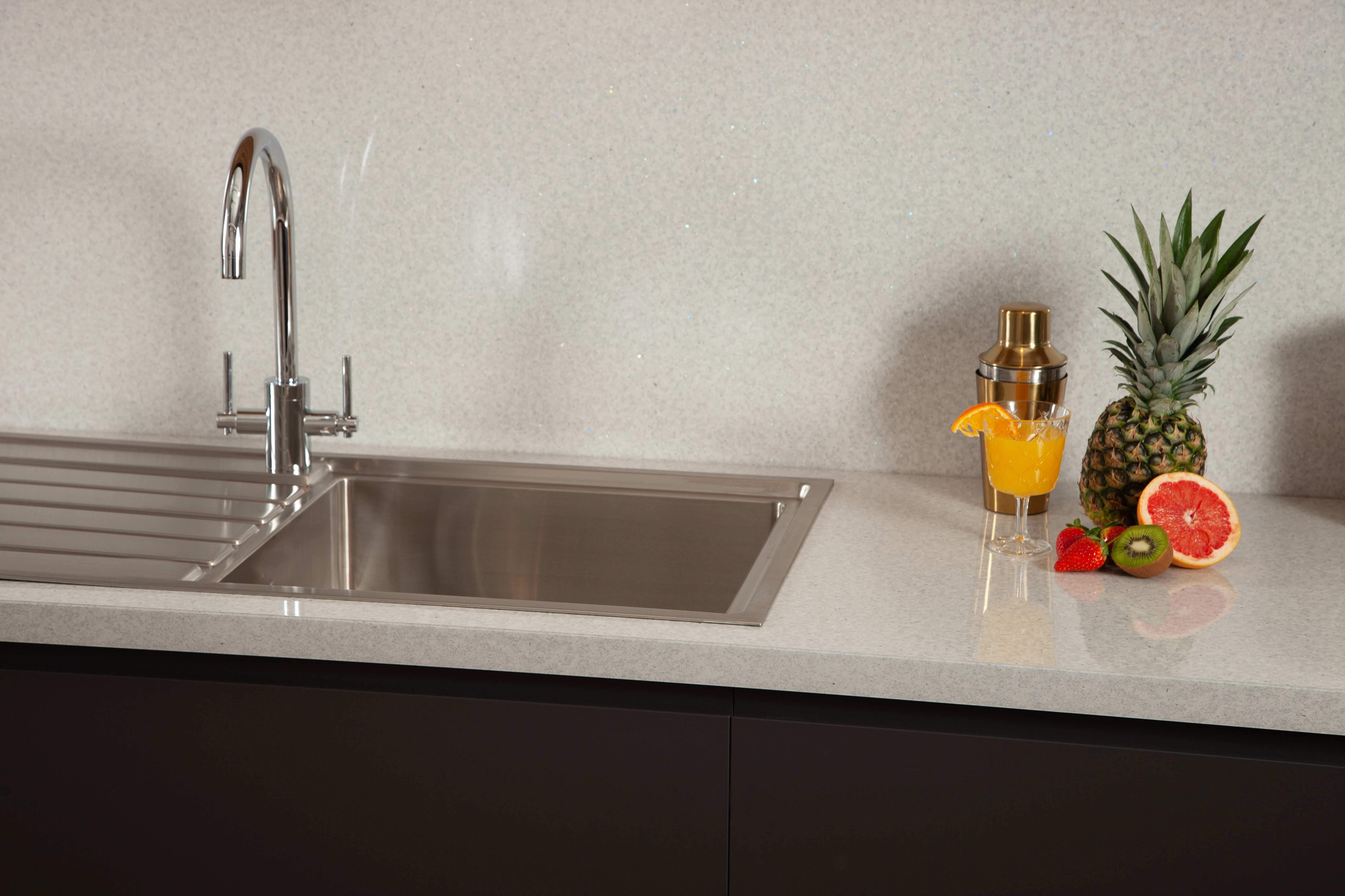 Grey Haze Andromeda Laminate Worktops - 3m x 600 x 38mm, additional view