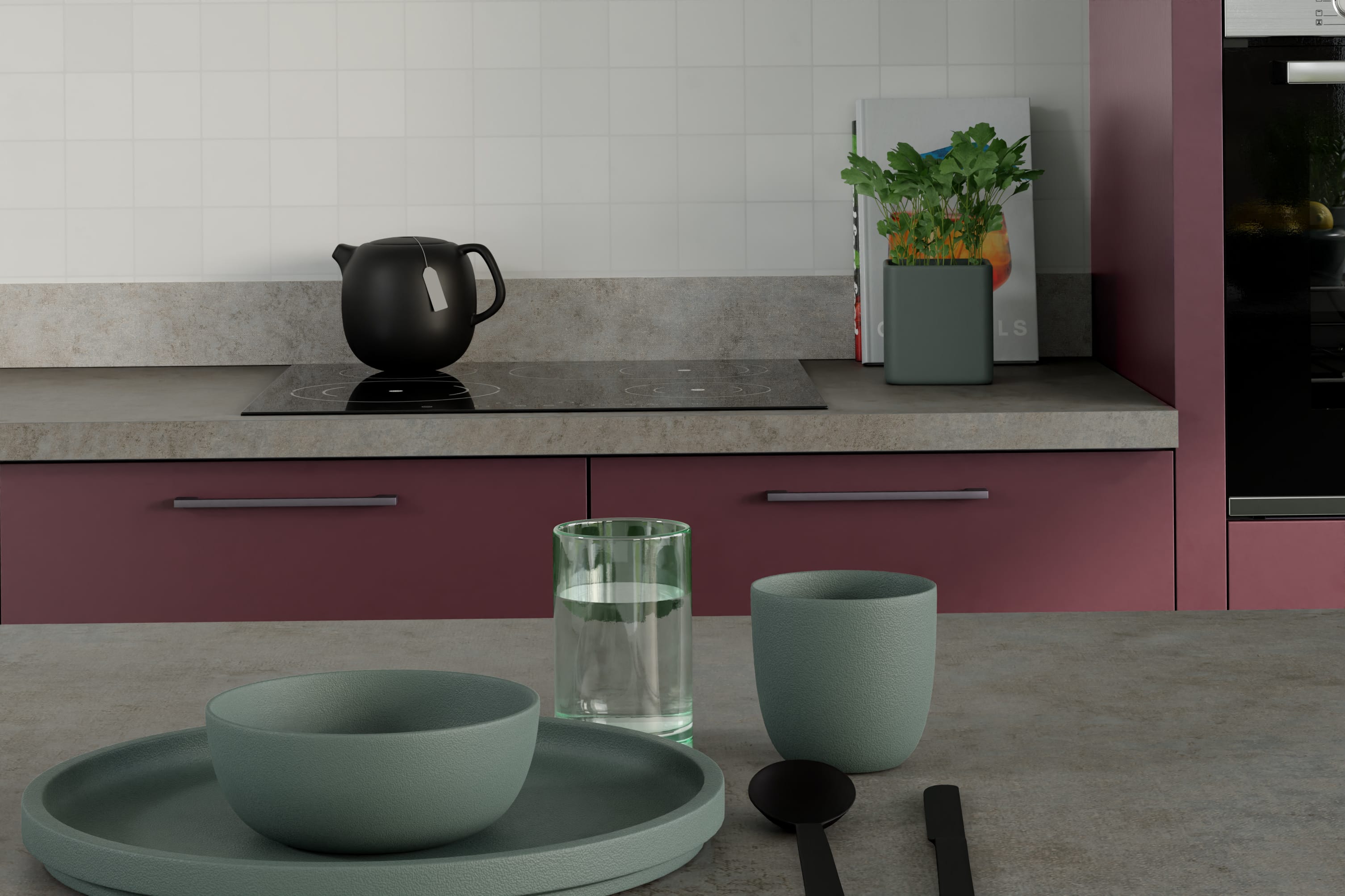 Industrial Concrete Laminate Worktops - 3m x 635 x 39mm, additional view