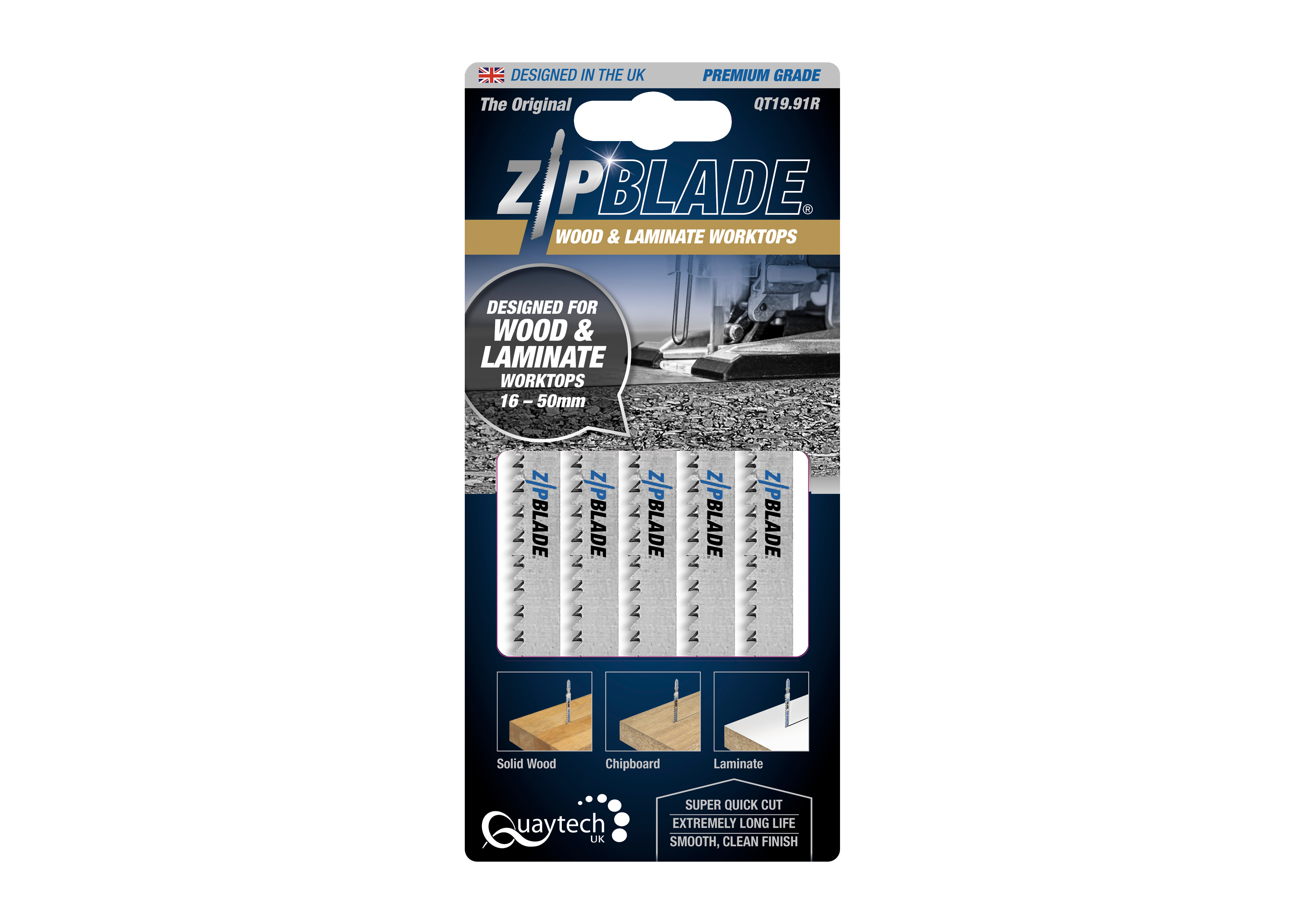 Zipblade Wood & Solid Laminate Jigsaw blades Worktop Express