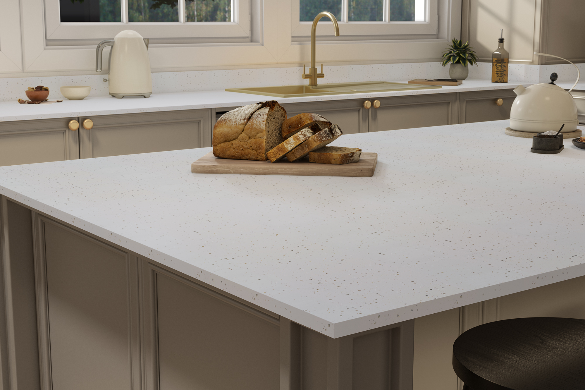 Coreluxe Sahara Ivory Solid Surface Worktops - 2m x 920 x 19mm, additional view