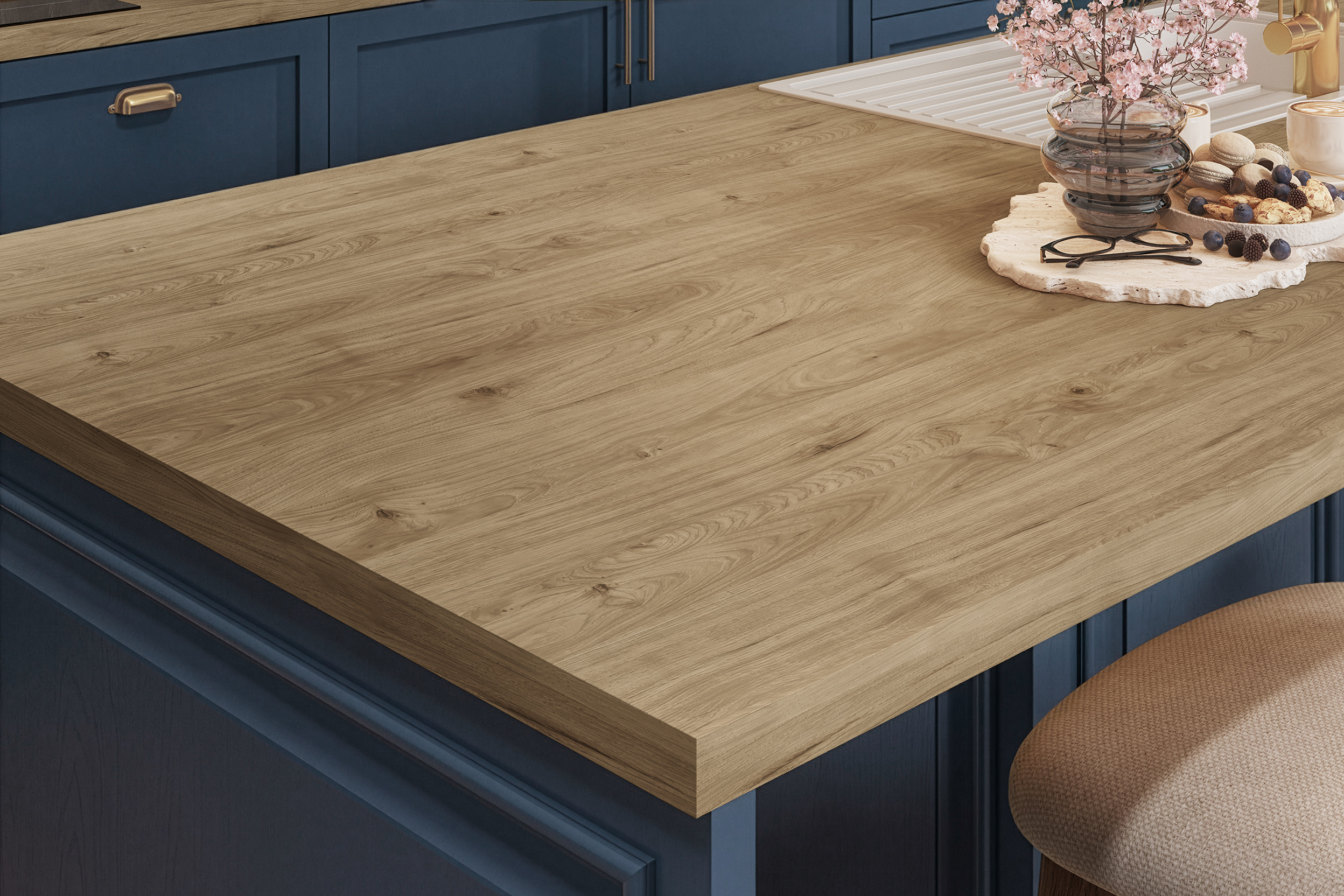 Rustic Wood Laminate Worktops - 3m x 635 x 39mm
