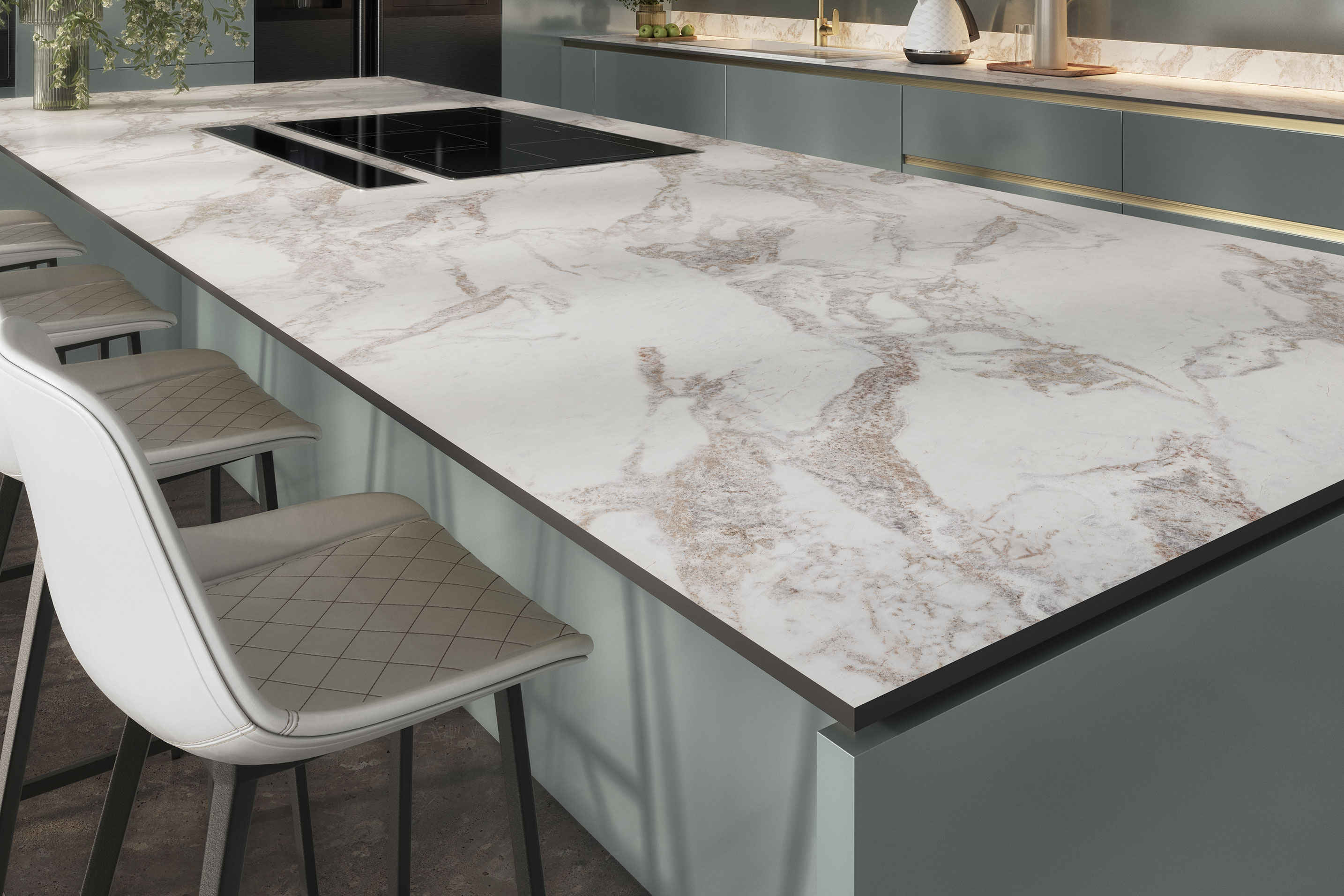 Winter Marble Compact Laminate Worktops - 3m x 645 x 12mm
