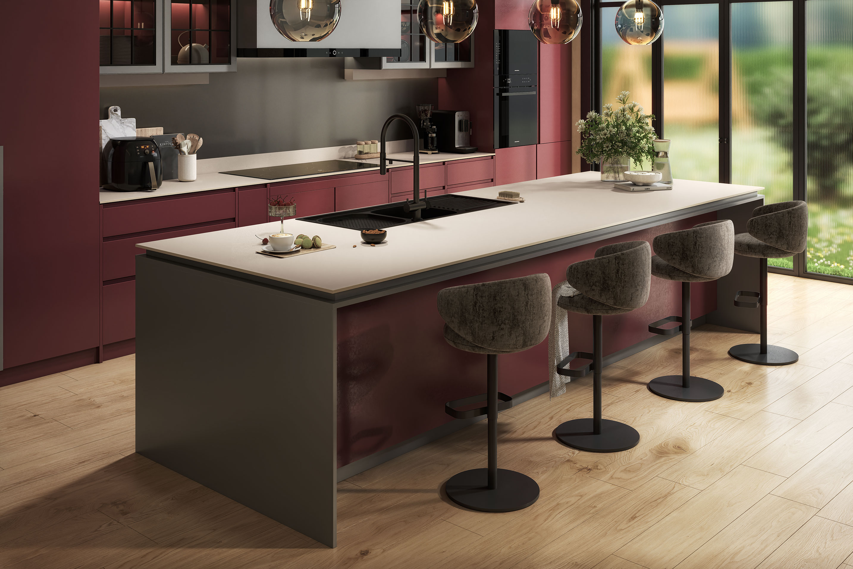 Beige Luxor Solid FENIX NTM Worktops - 4m x 645 x 12mm, additional view