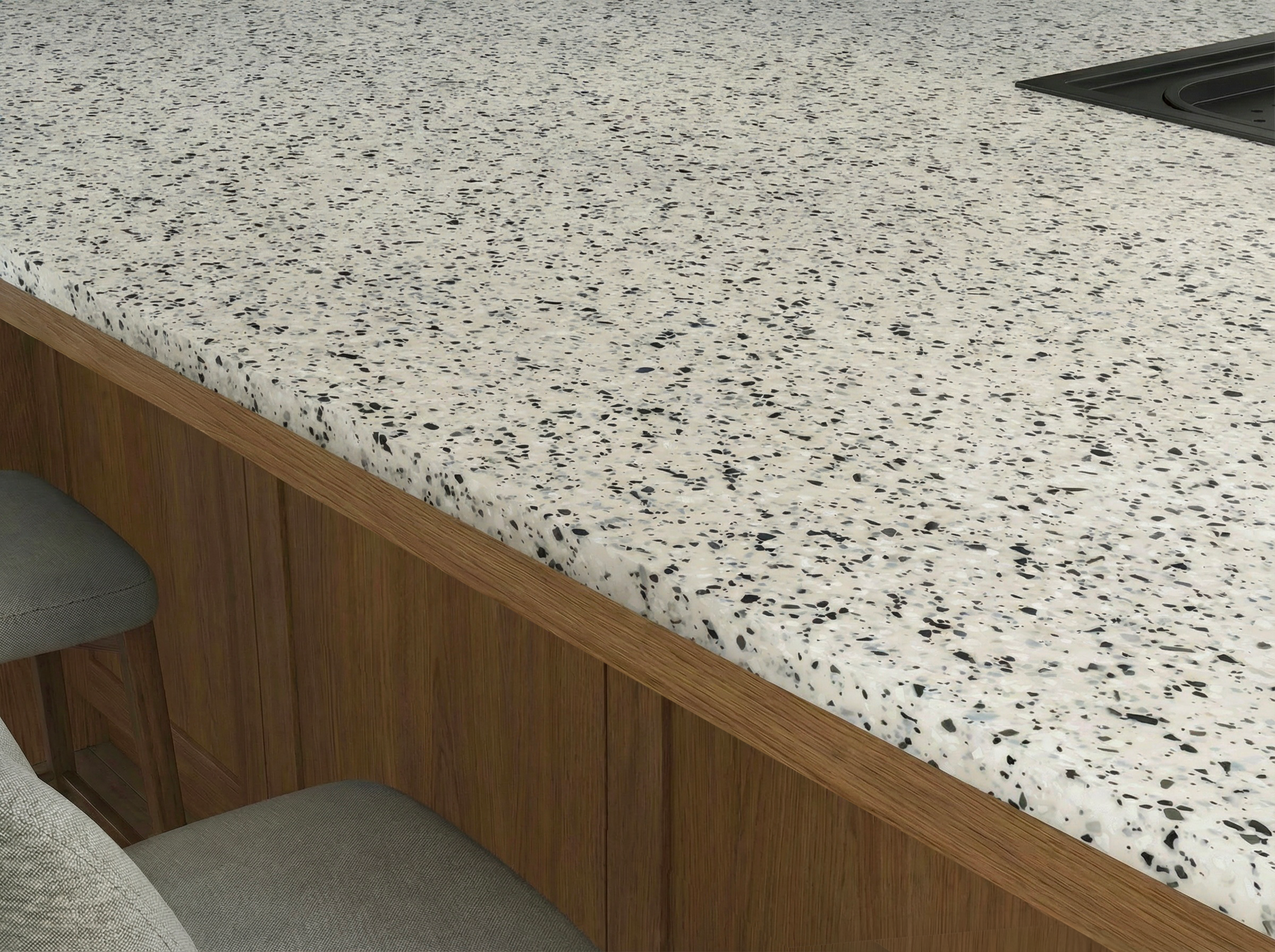 Coreluxe Traditional Terrazzo Solid Surface Worktops - 3m x 650 x 19mm, additional view