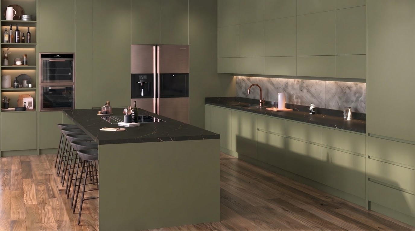 Copper Marble Laminate Worktops - 3m x 635 x 38mm