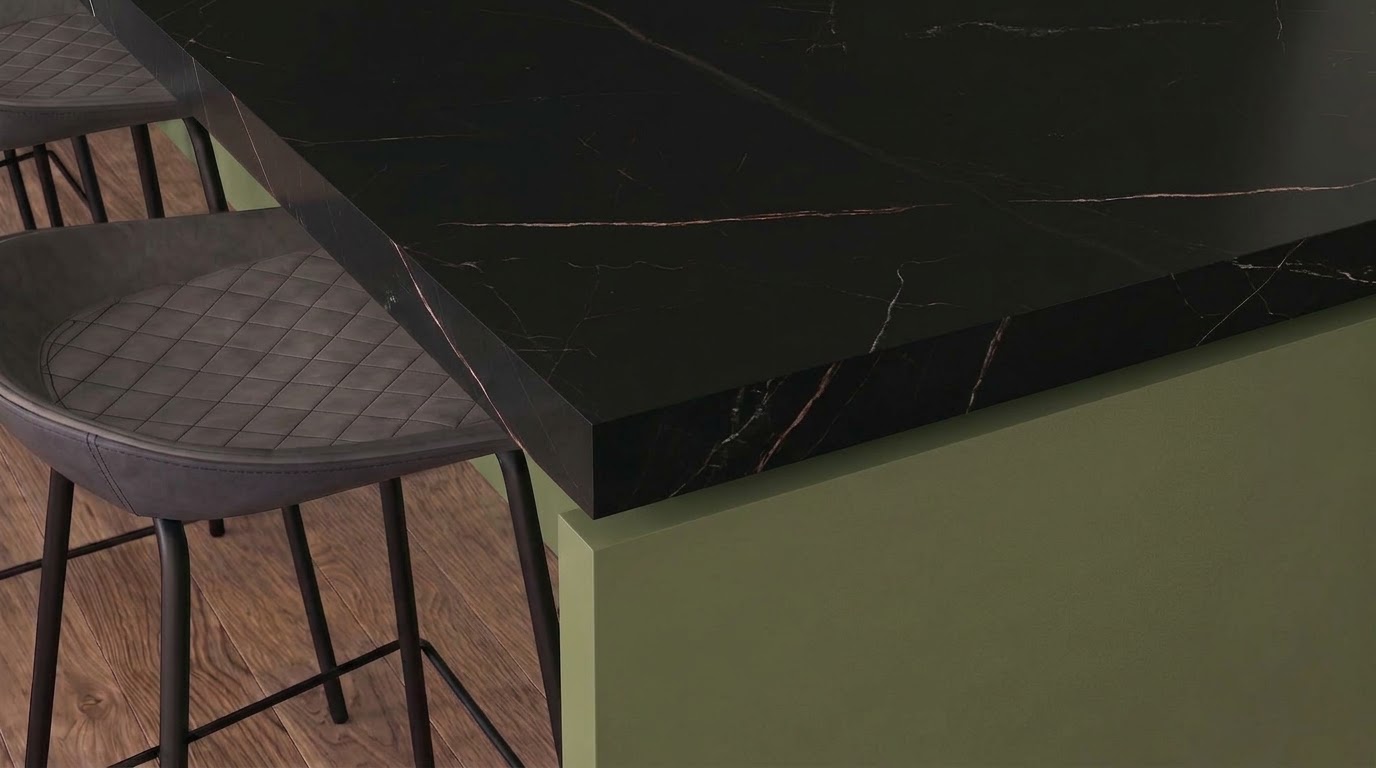 Copper Marble Laminate Worktops - 3m x 635 x 38mm, additional view