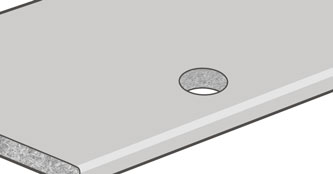 Tap Hole Cut-out illustration