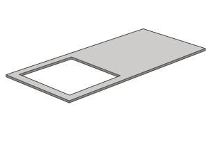 Sink cut-out illustration