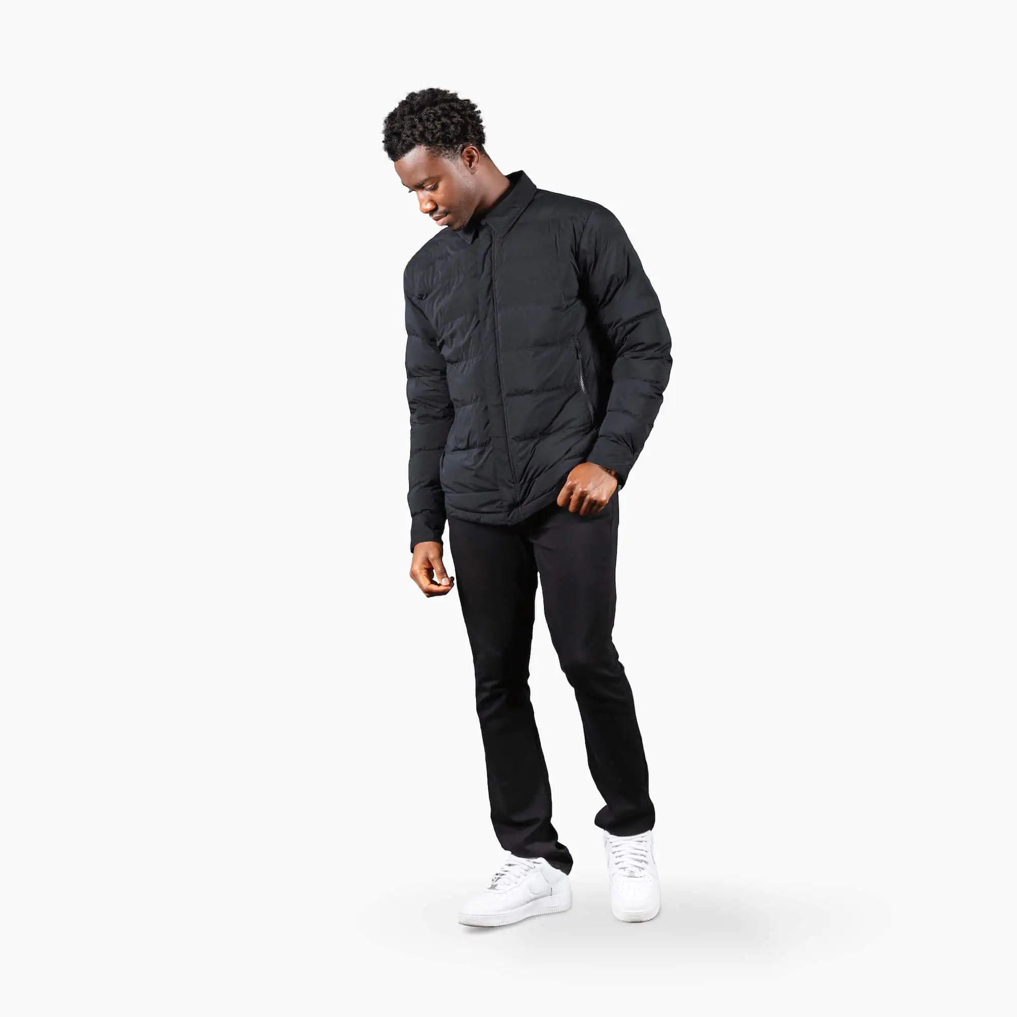 image Men's Quilted Shirt Jacket