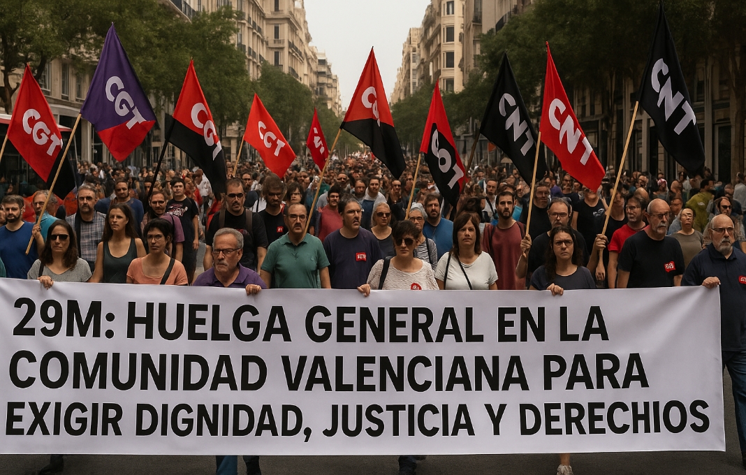 29M: Huelga general en la Comunidad Valenciana para exigir dignidad, justicia y derechos