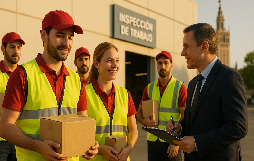300 falsos autónomos en reparto: la Inspección pone orden en Sevilla