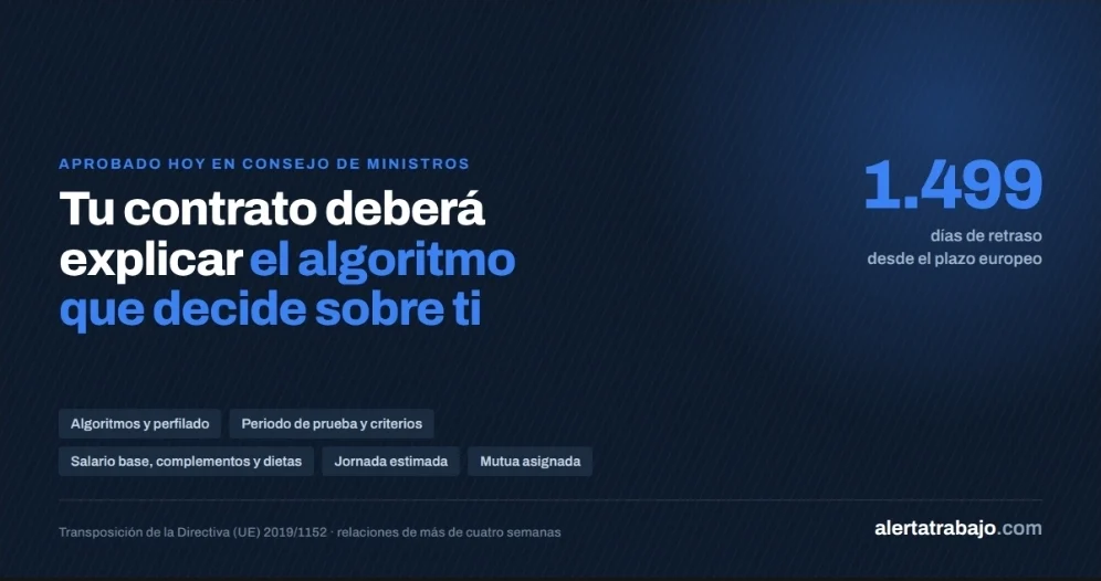 Portada con los datos que el nuevo real decreto obliga a incluir en el contrato de trabajo
