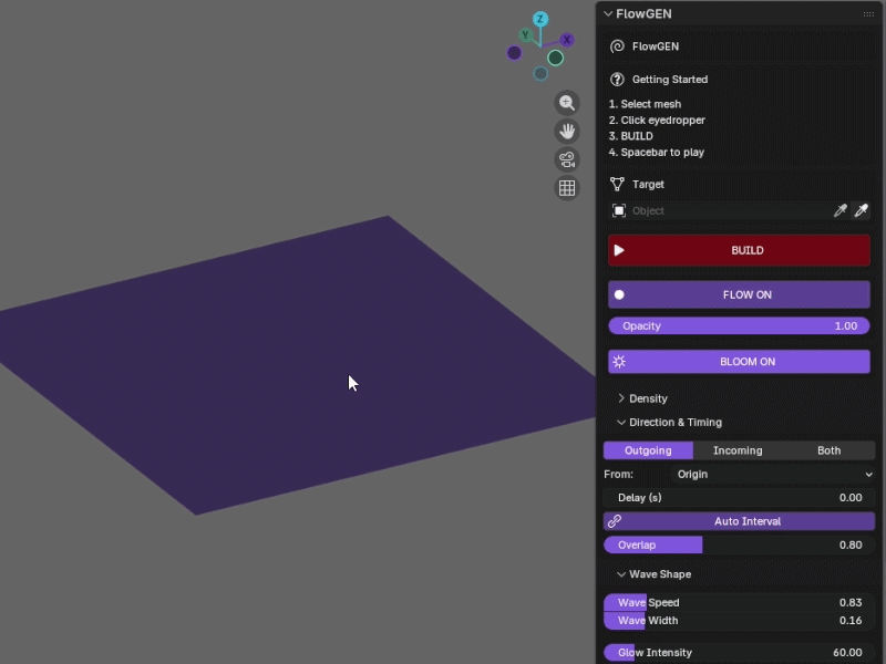 Build a glowing wave system in seconds