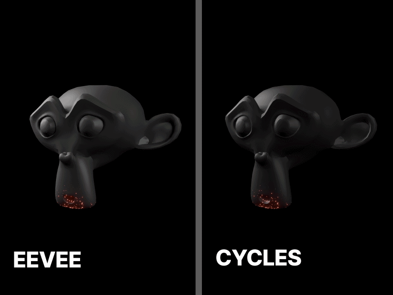 Same wave rendered in both EEVEE Next and Cycles