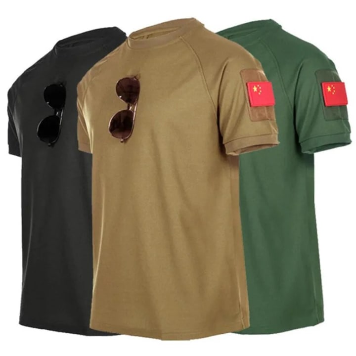 Quick Dry Hiking Tee – Lapel Short Sleeve Outdoor T-shirt for Men
