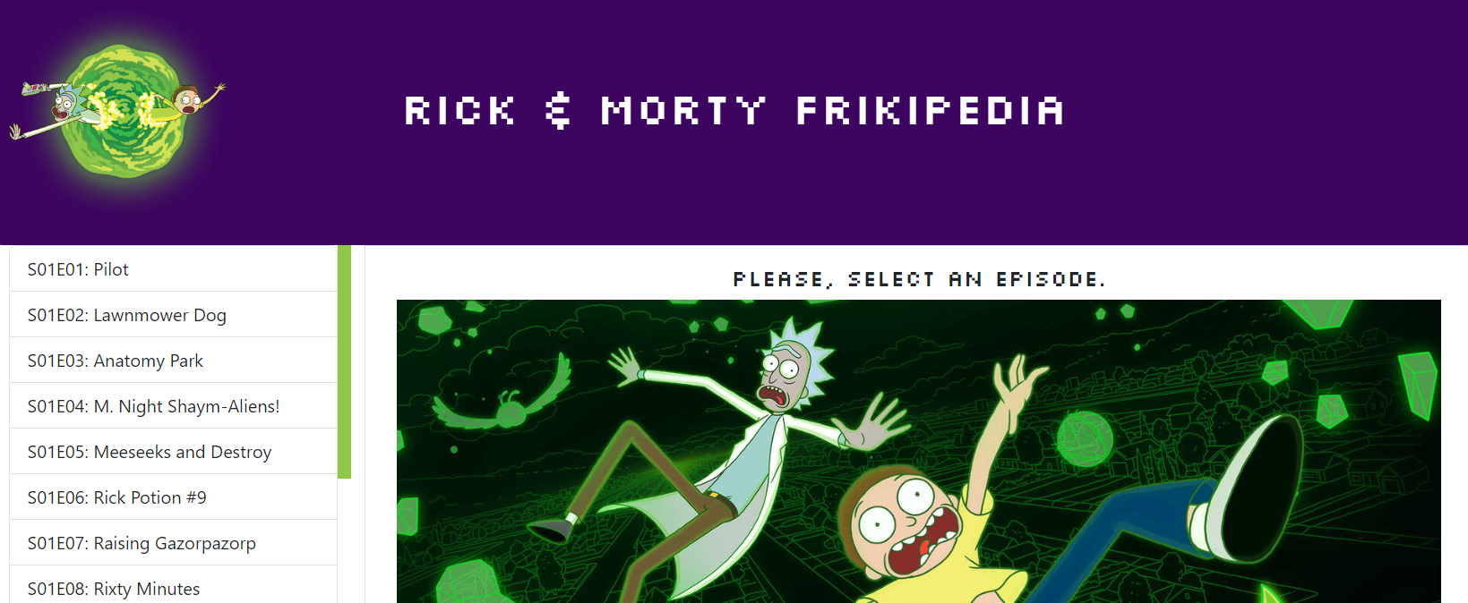 GitHub - albams5/rick-and-morty-individual-project