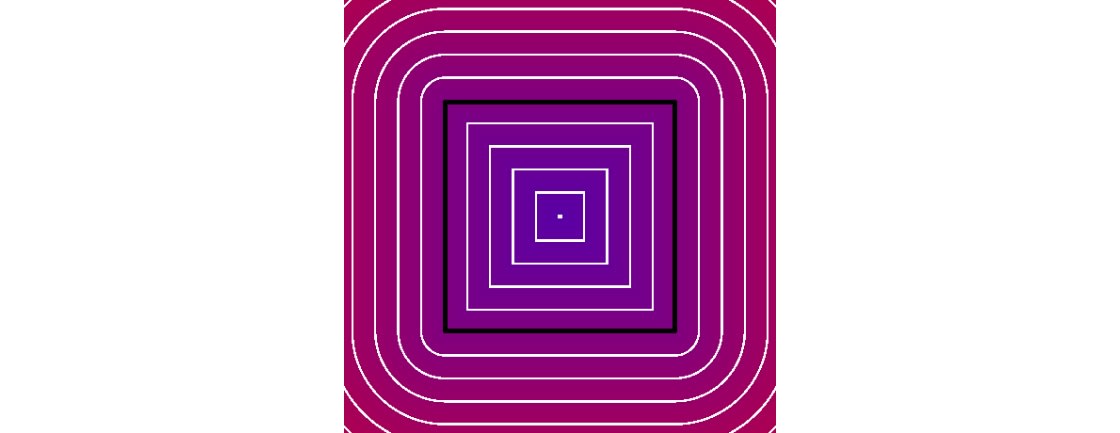 矩形のSDFの等高線