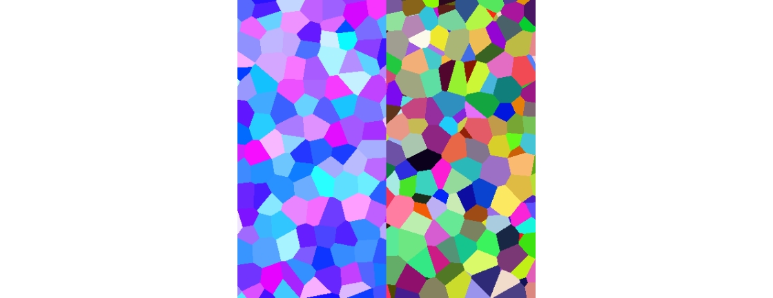 ボロノイ分割の塗り分け