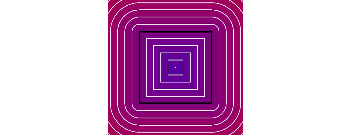 矩形のSDFの等高線