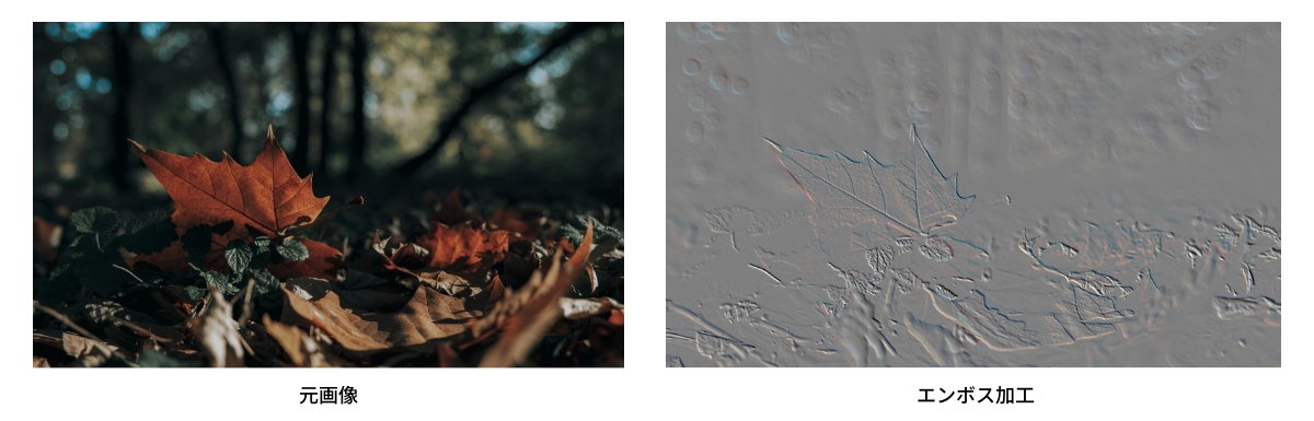 エンボスの結果