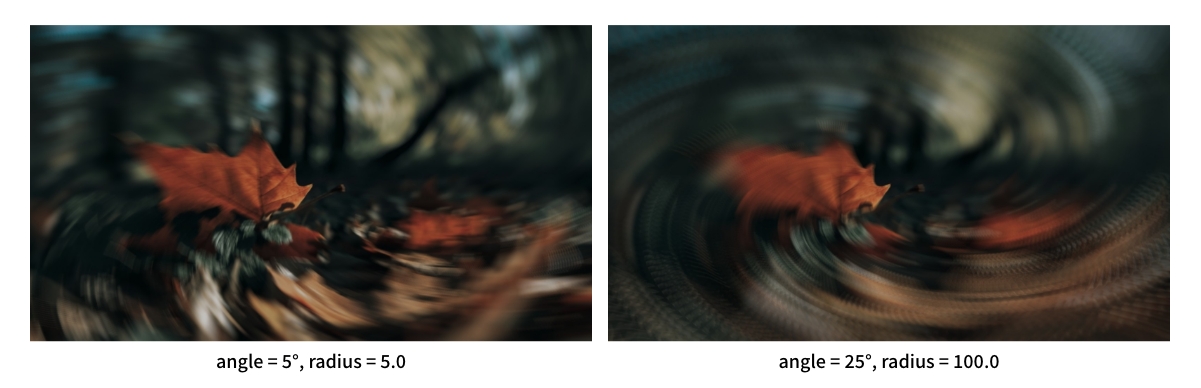 放射状ブラー + 回転ブラーの結果