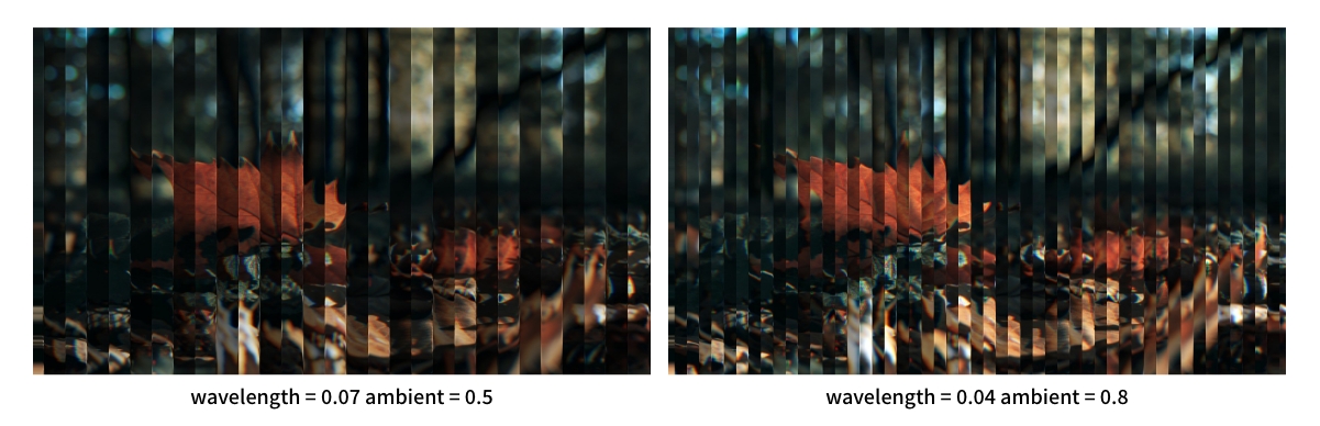 屈折を考慮した波状面の結果