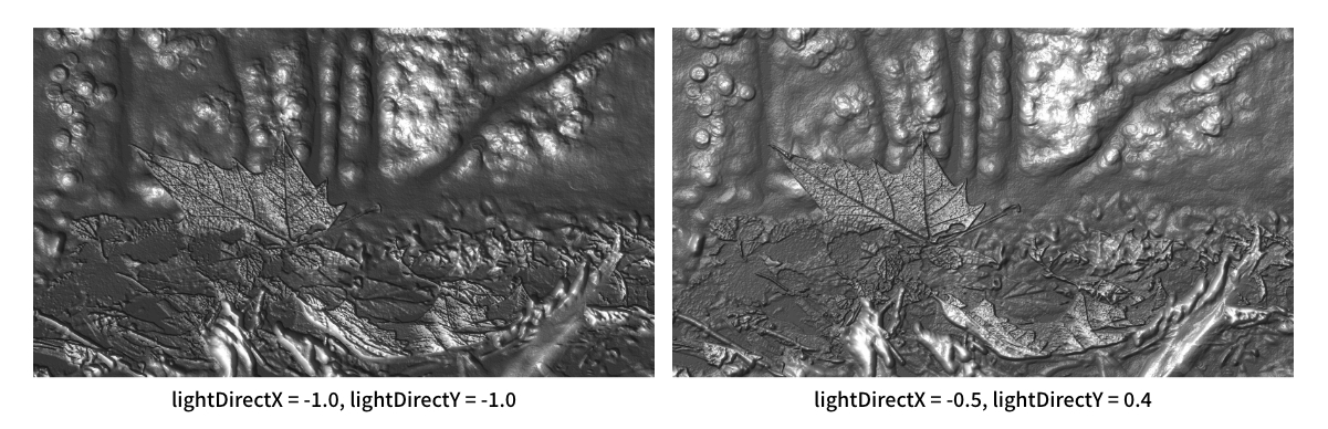光源を考慮したエンボス処理の結果