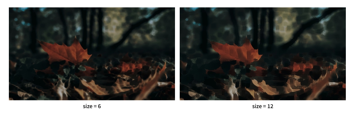 Kuwaharaフィルタの結果