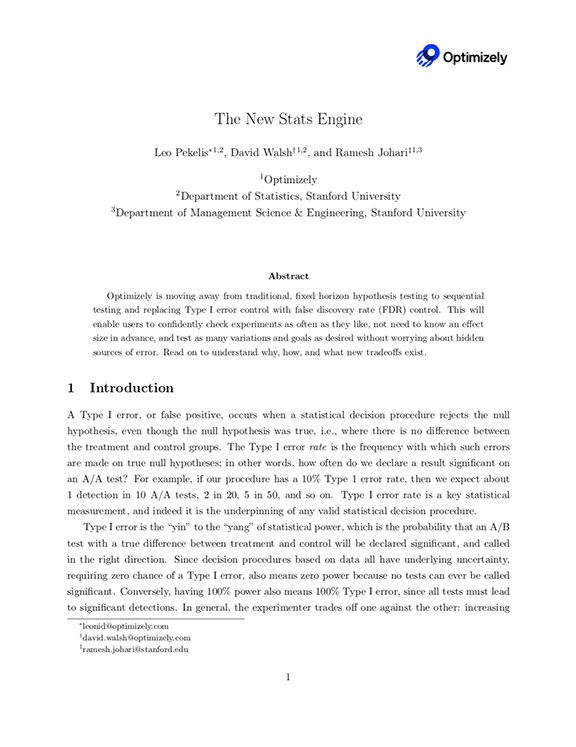 The New Stats Engine Whitepaper