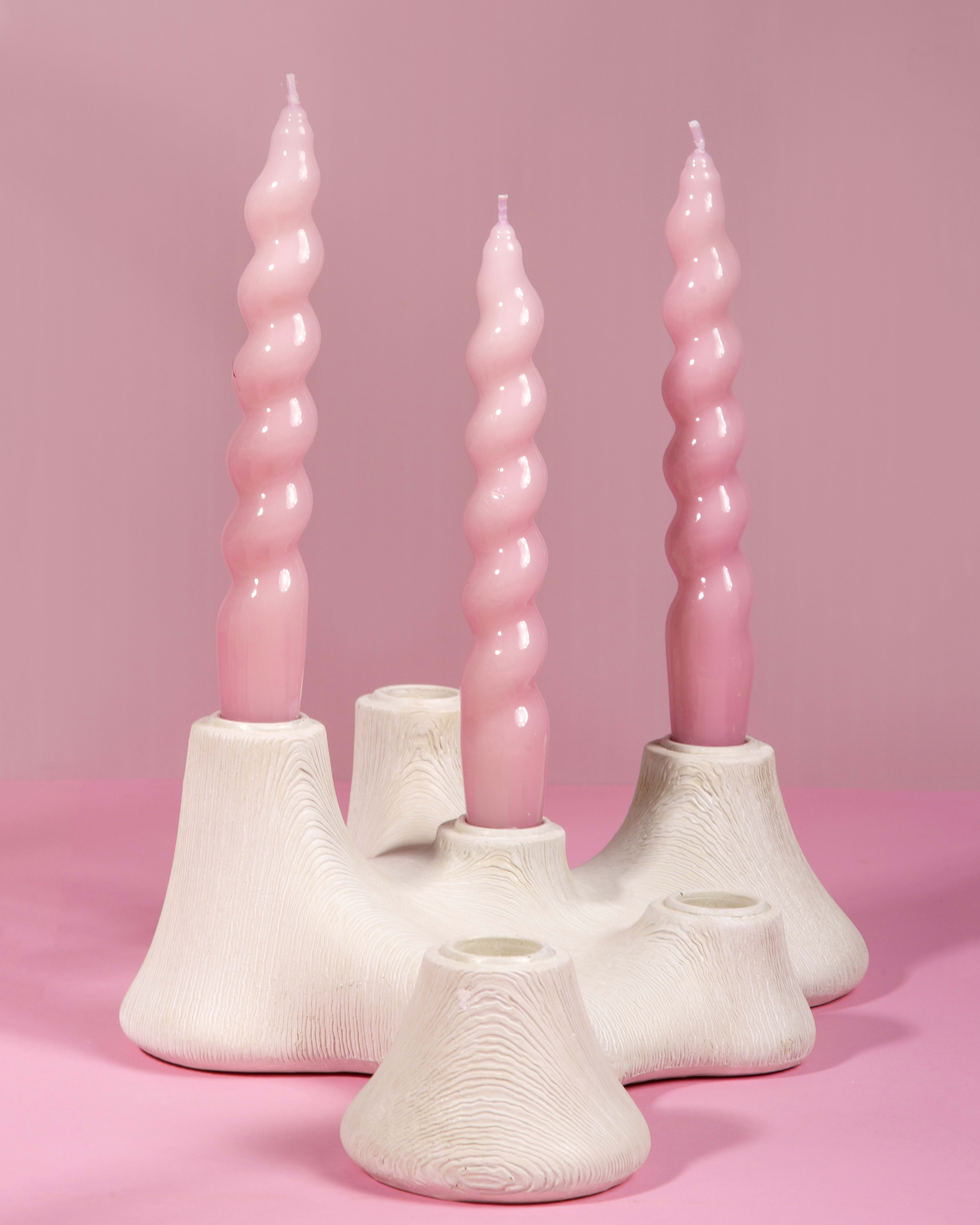Magma Candle Holder, White – image 1