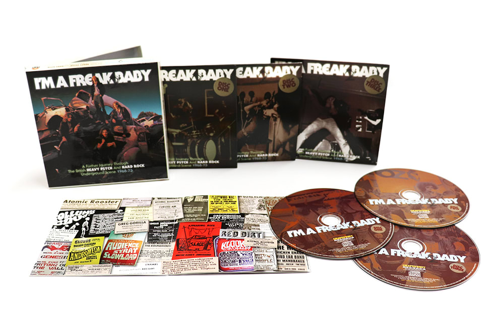 I’m A Freak 2 Baby: A Further Journey through The British Heavy Psych & Hard Rock Underground Scene 1968-73, Various Artists 3CD CLAMSHELL Boxset