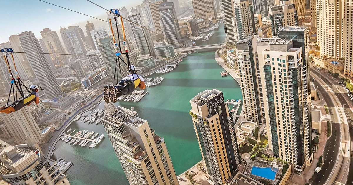 Image de couverture pour l'article : Tyrolienne Dubai
