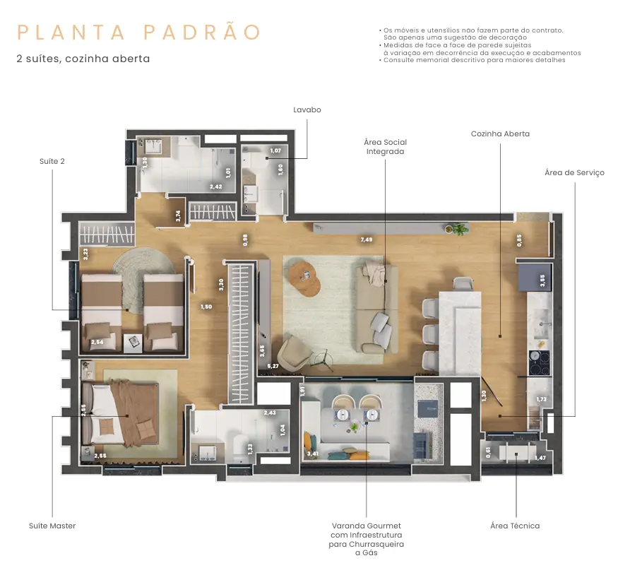 Apartamento 77 m²
