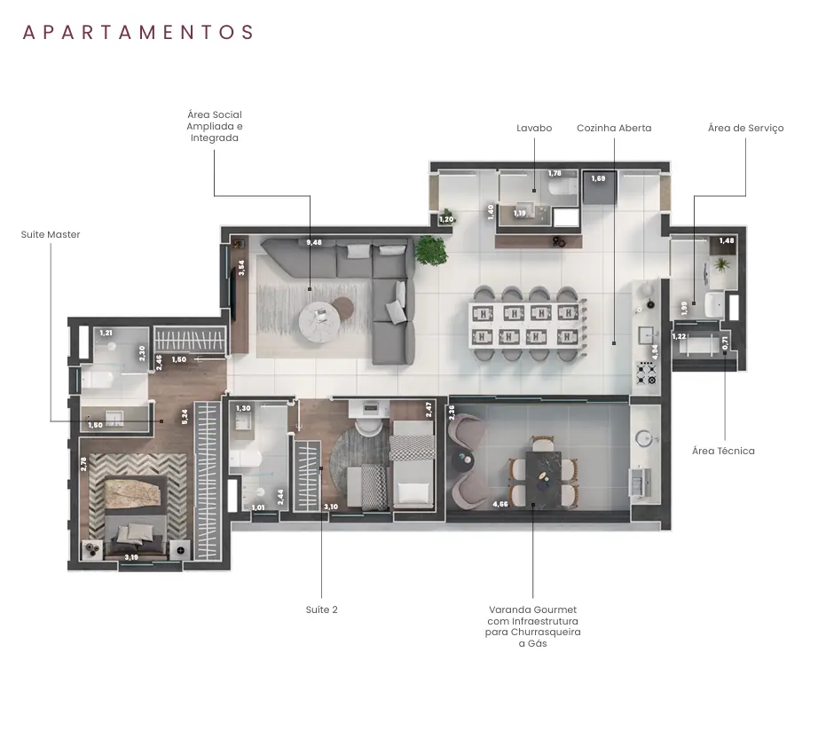 Apartamento 95 m² personalizado