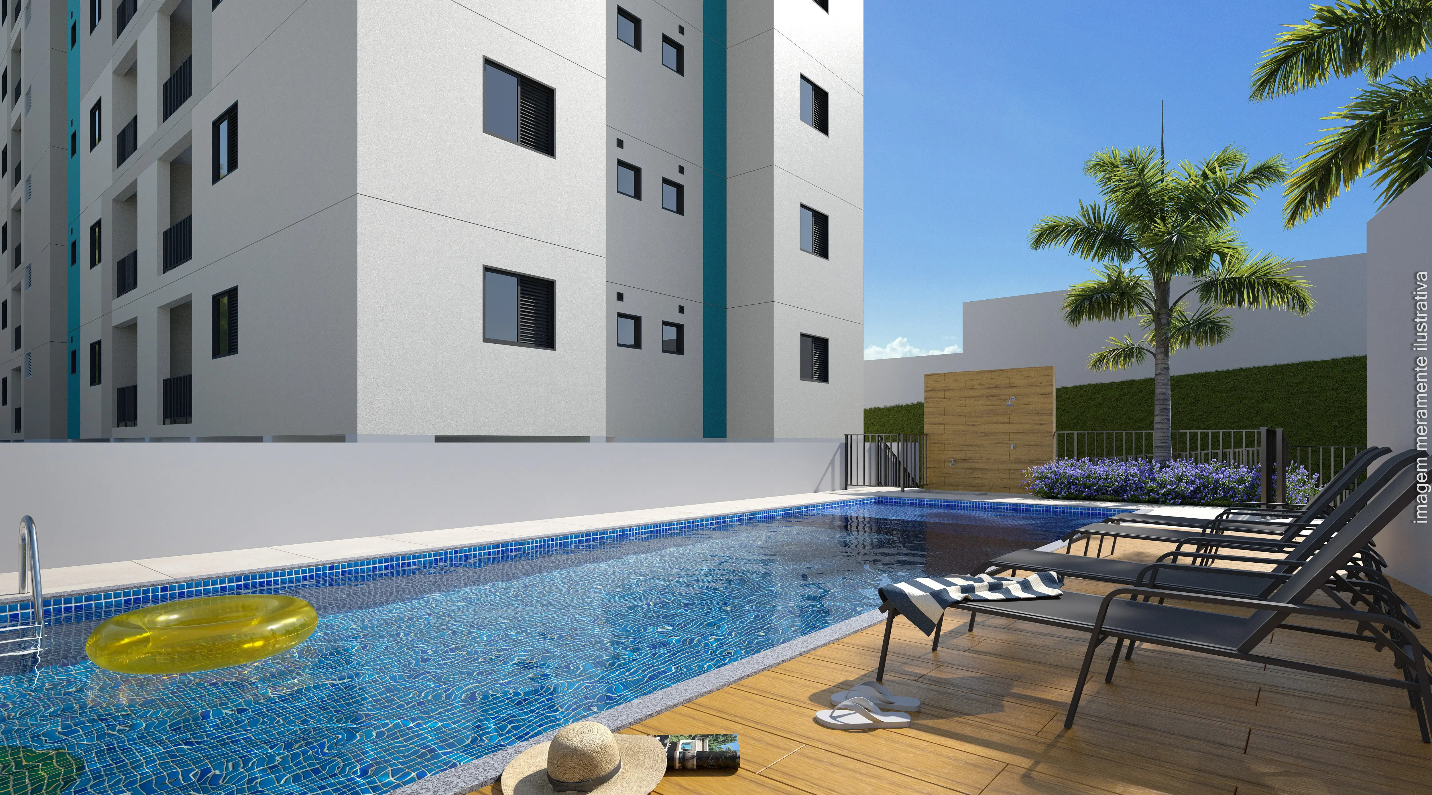 Piscina e área de lazer