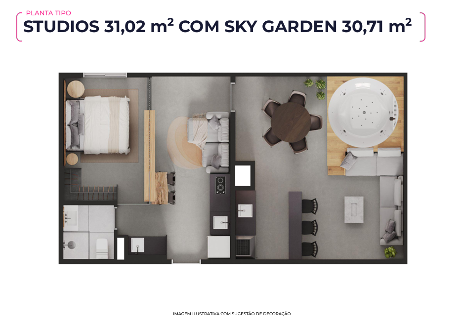 Studio 30,02m²