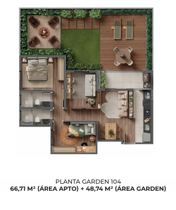 Planta Tipo 66,71 m²