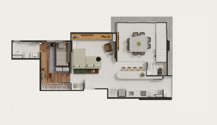 Planta duplex inferior 134,94 m²