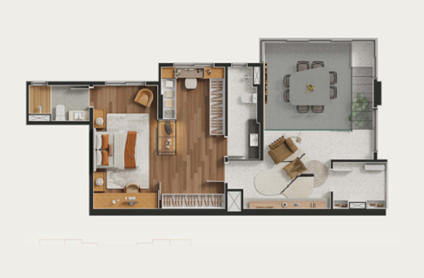Planta duplex superior opção 2