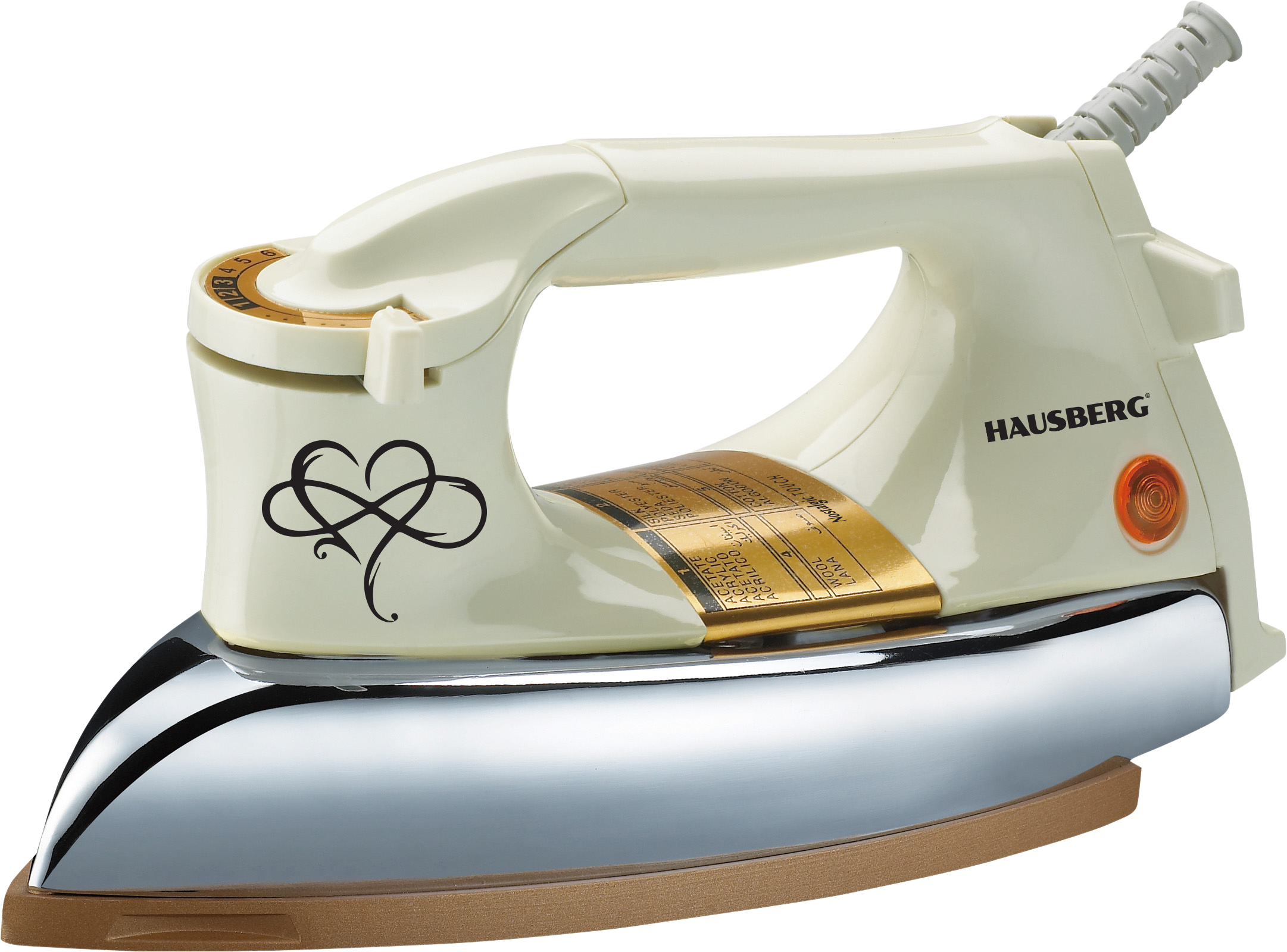 ELECTRIC RETRO IRON W/CAST SOLE PLATE