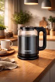 ELECTRIC ST. STEEL COATED GLASS KETTLE 2L