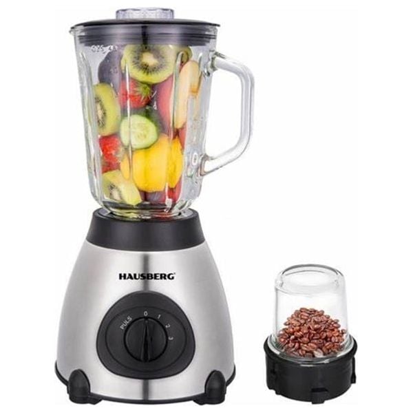 ELECTRIC STEEL BLENDER SET W/GLASS