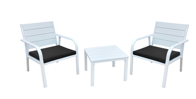 SOFA CONVERSION SET WOODEN LOOK WHITE