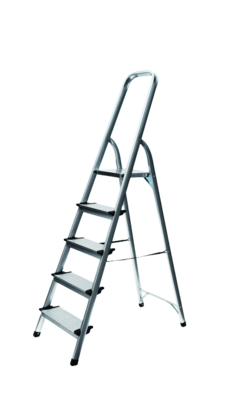 5 STEP WIDE STEP ALUMINIUM LADDER